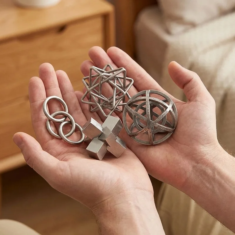 Metal Brain Teaser Family Pack — Easy to Hard Progression Set - 4