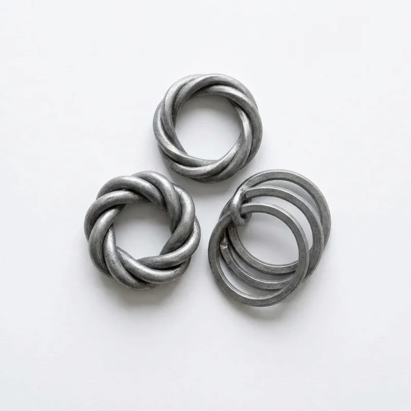 Cast Metal Puzzle Gift Set — Medium Trio of Ring Challenges - 2