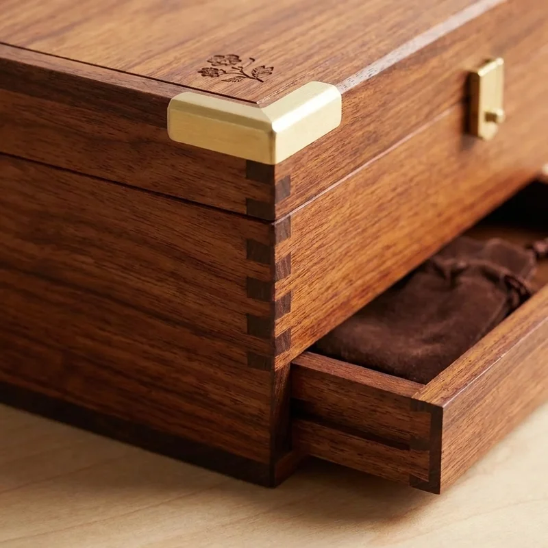 Rosewood Secret Compartment Box — Hard Hidden Treasure for Her - 3