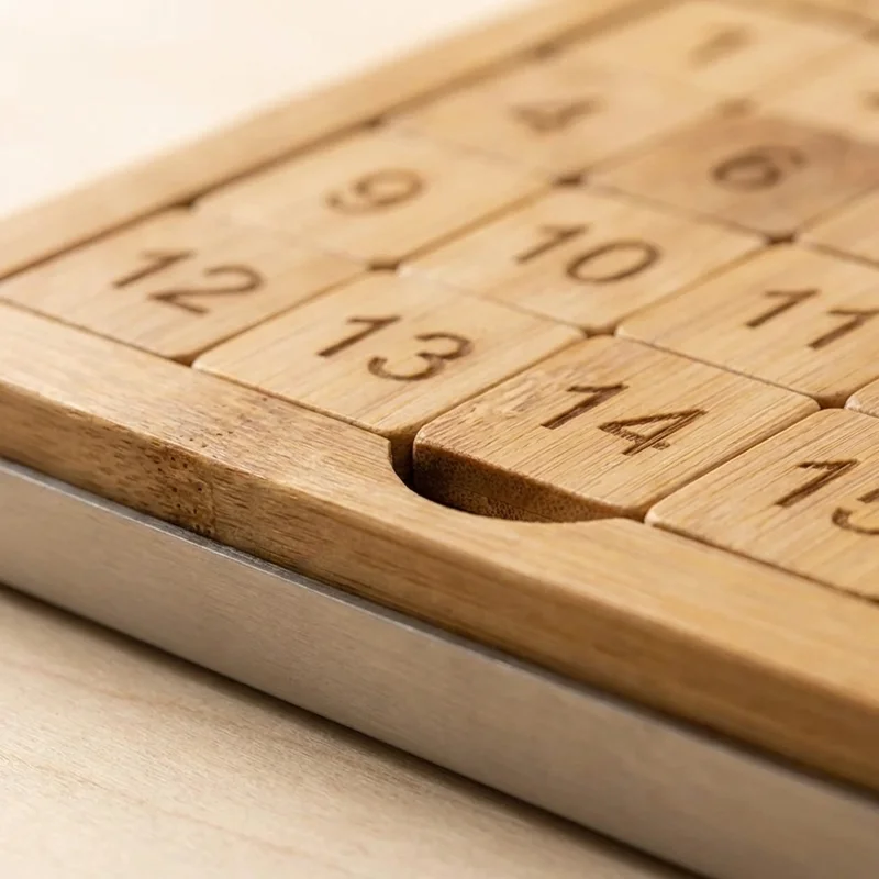 Bamboo Square Sliding Tile Puzzle — Easy Number Slide - 3