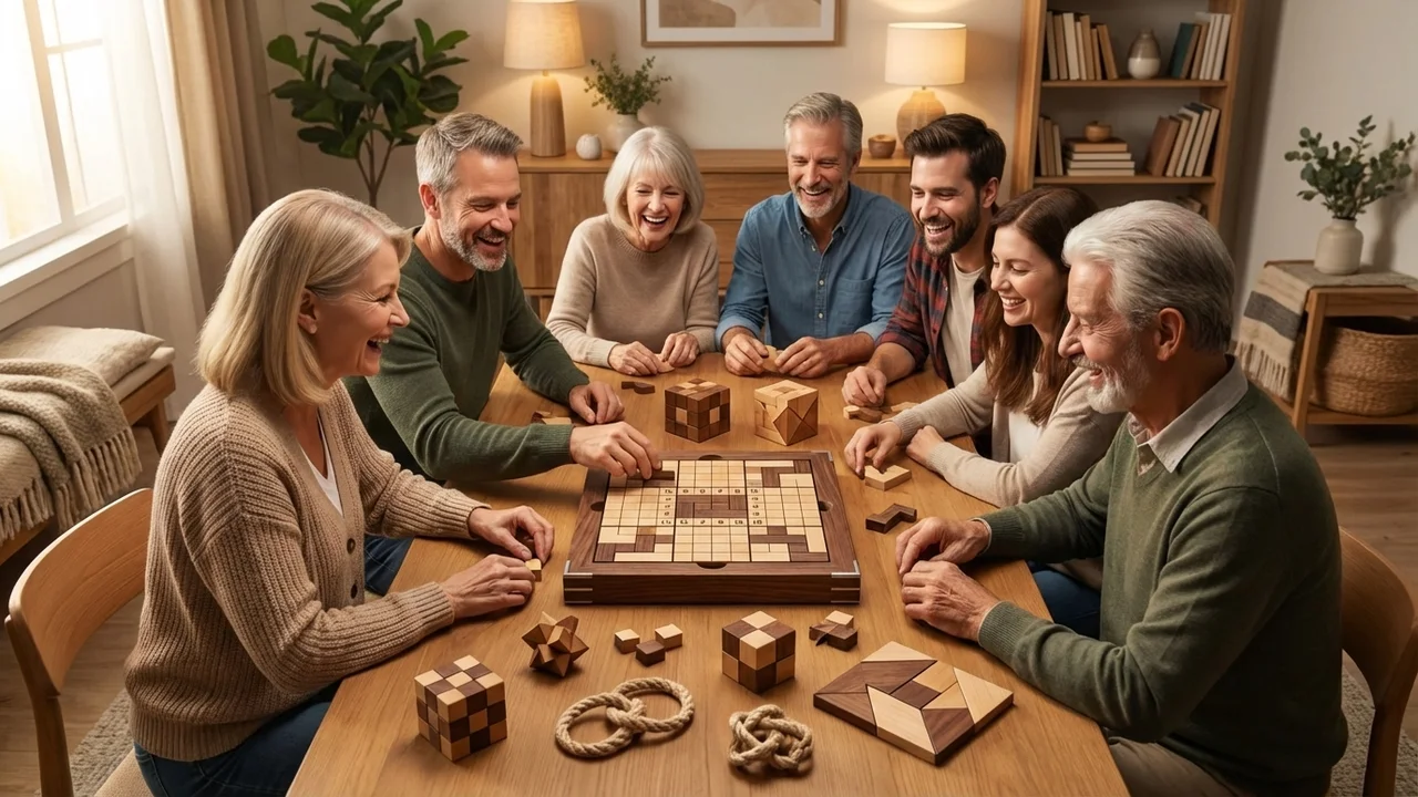 Wooden Logic Grid Board — Medium Strategy Puzzle Game - 6