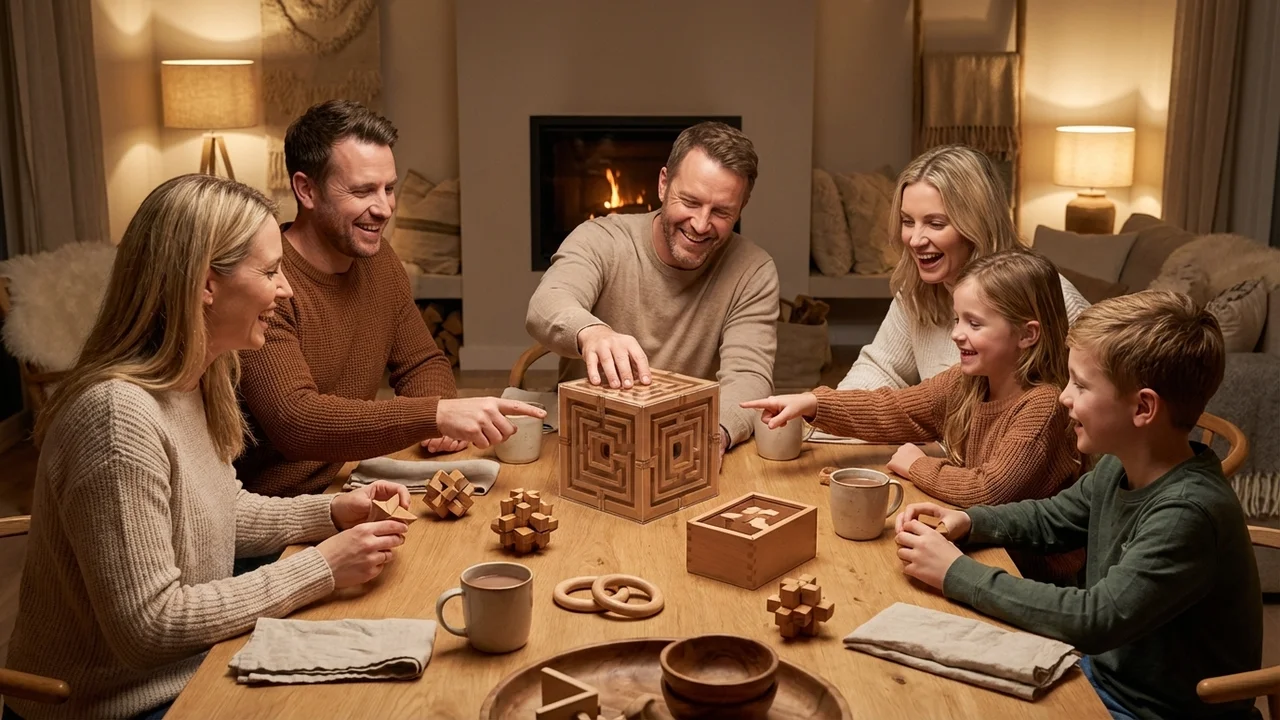 Wooden Sequential Maze Cube — Hard Multi-Layer Labyrinth - 6