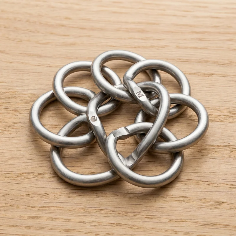 Metal Ring Chain Puzzle — Medium Separation Challenge - 1