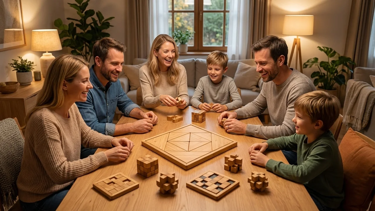 Classic Wooden Tangram — Sustainable 7-Piece Puzzle Set - 6