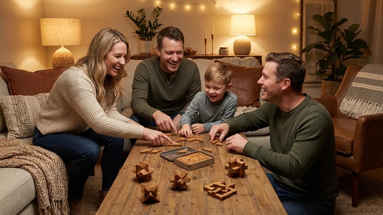 Tangram Travel Tin — Magnetic Eco-Bamboo Puzzle Kit - 6