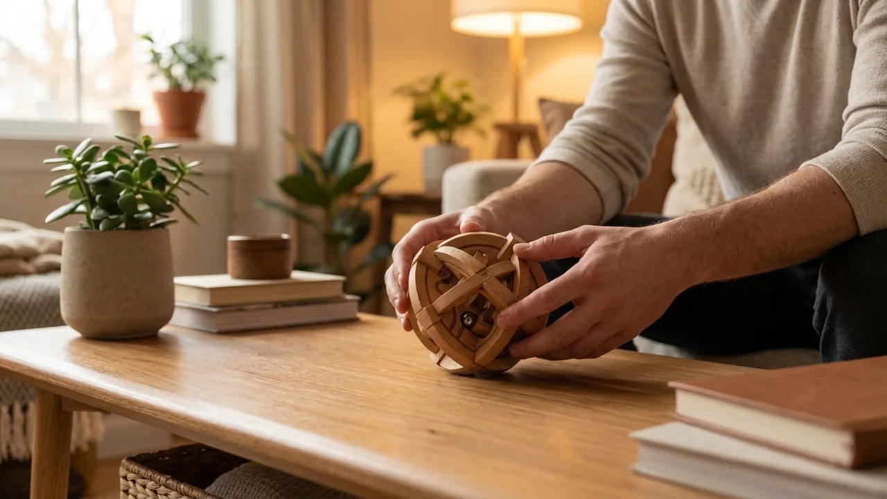 Wooden Ball Labyrinth Sphere — Hard Internal Maze Puzzle - 5