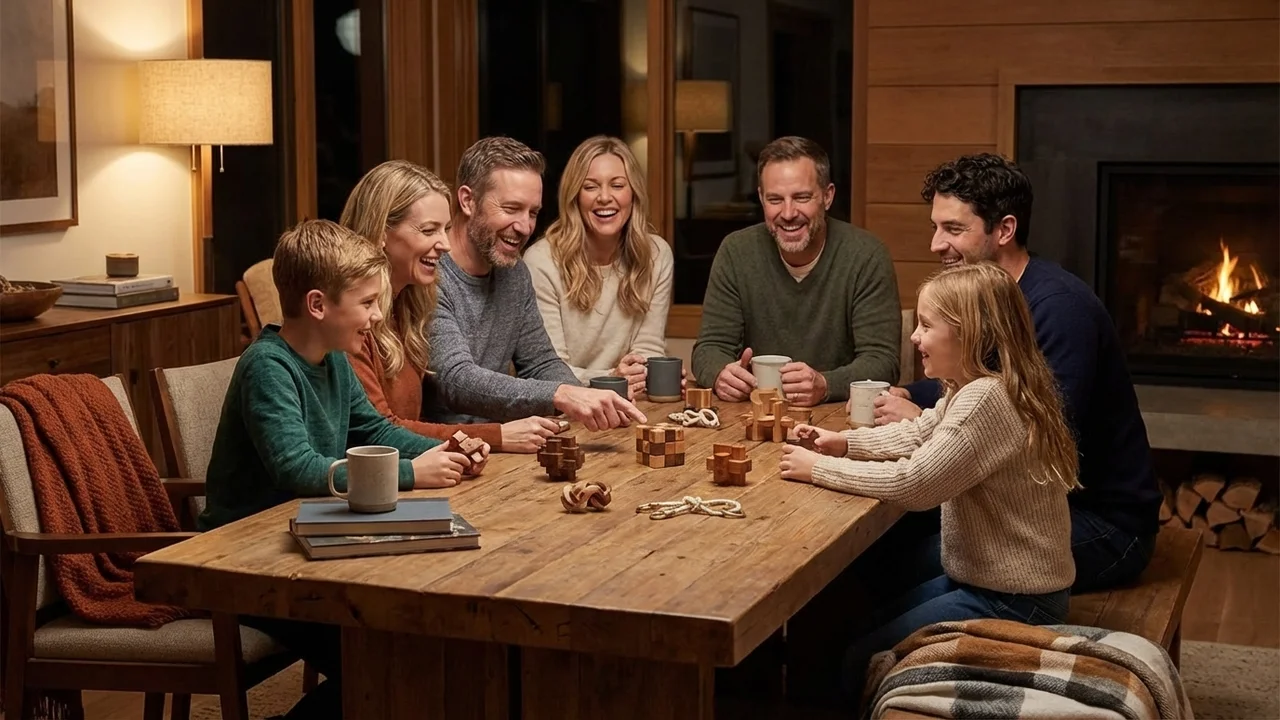 Wooden Brain Teaser Gift Set — 4-Piece Classic Collection - 6