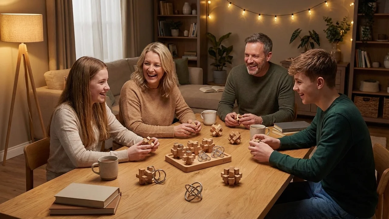 Wooden Puzzle Explorer Set — 6-Piece Mixed Difficulty Box - 6