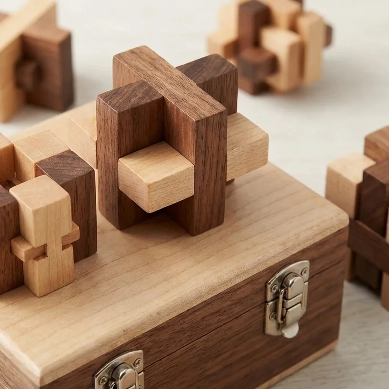 Wooden Puzzle Family Night Set — 8-Piece Party Collection - 3