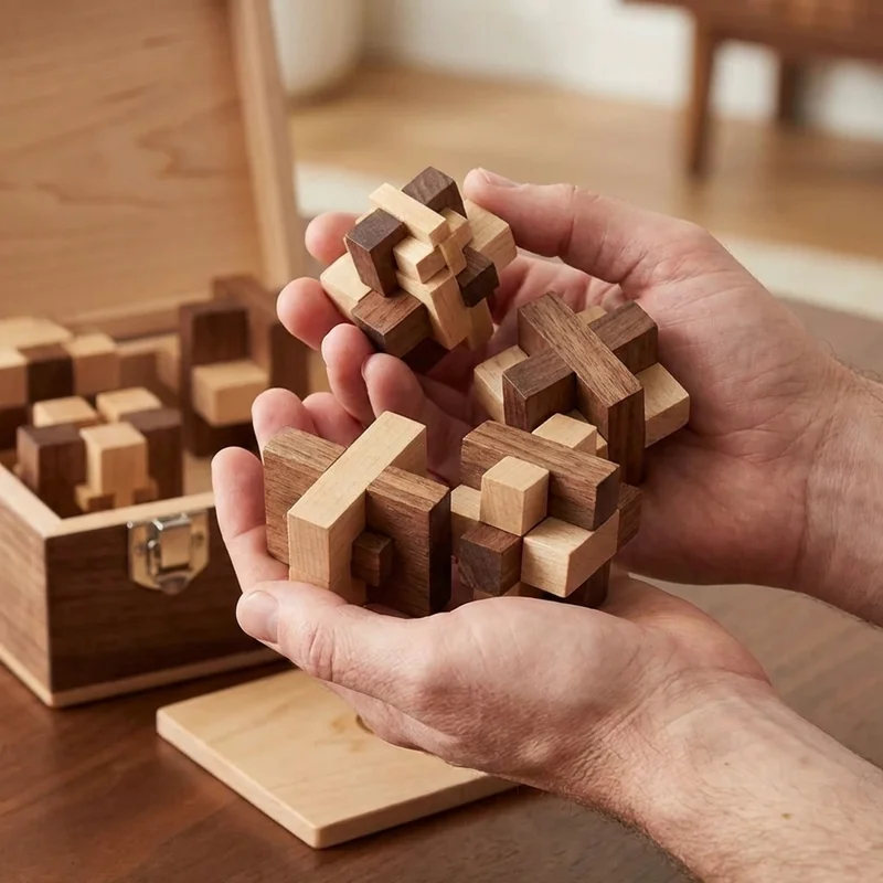 Wooden Puzzle Family Night Set — 8-Piece Party Collection - 4