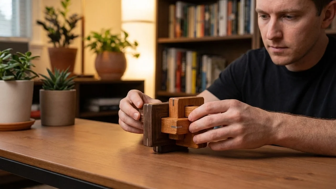 Wooden Puzzle Premium Duo — Walnut & Cherry Collector's Edition - 5