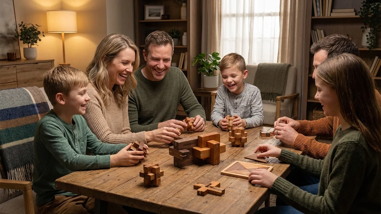 Wooden Puzzle Premium Duo — Walnut & Cherry Collector's Edition - 6