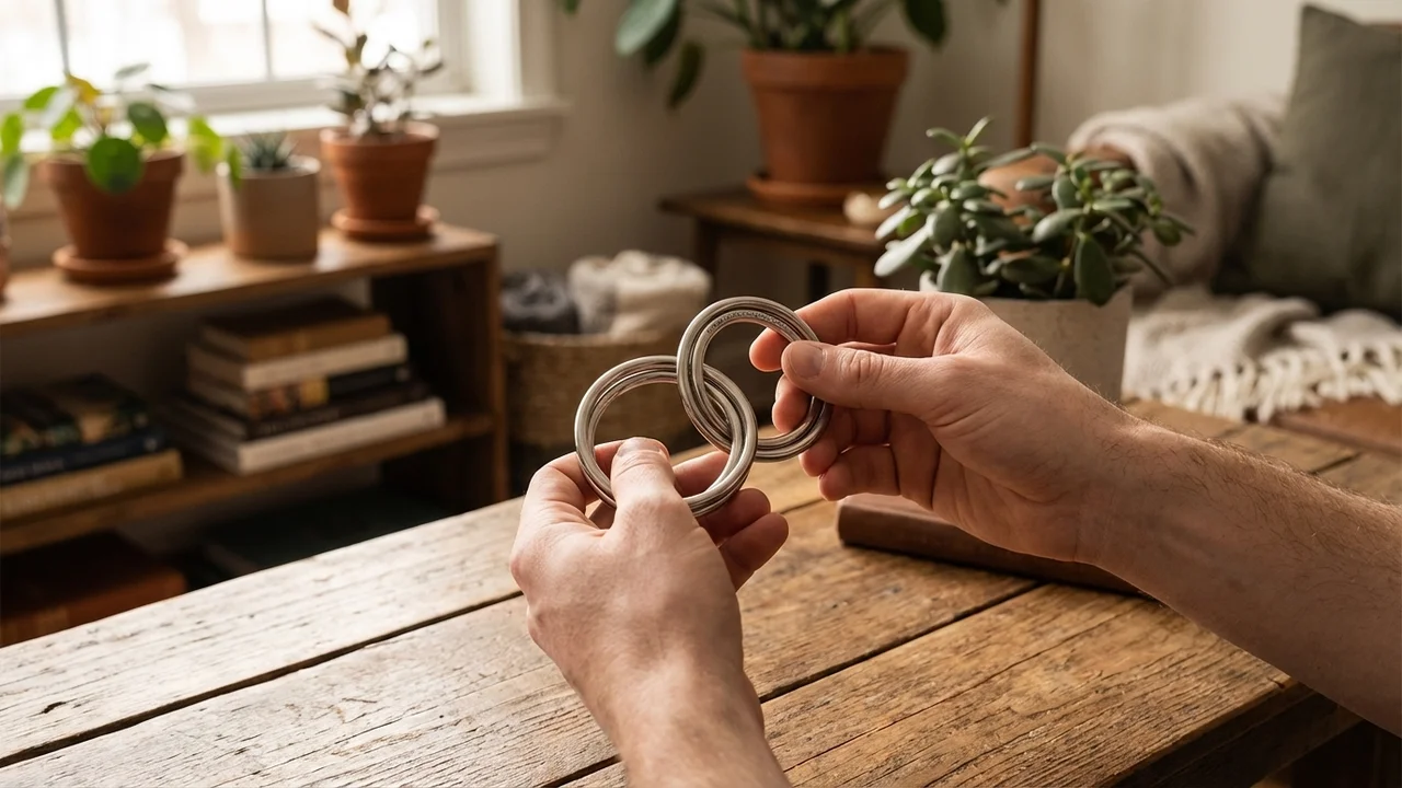 Wire Infinity Loop Puzzle — Hard Double-Ring Separation - 5