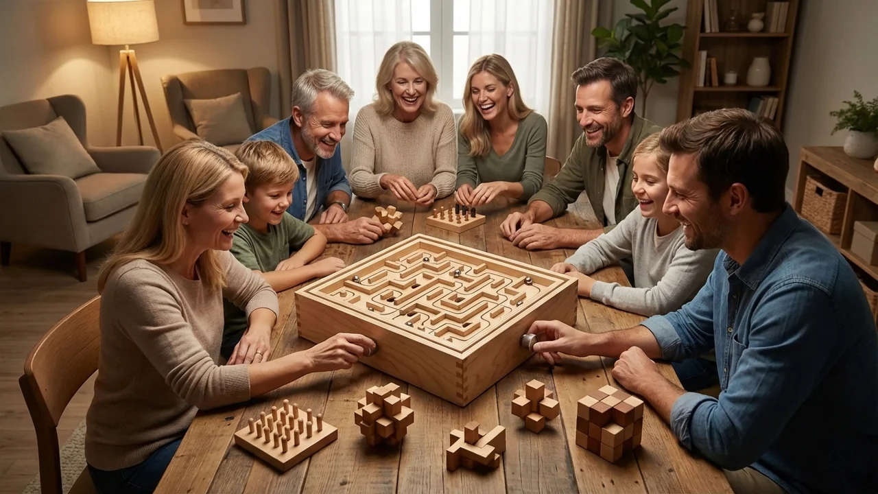 Wooden Maze Runner Board — Medium Tilting Labyrinth Game - 6